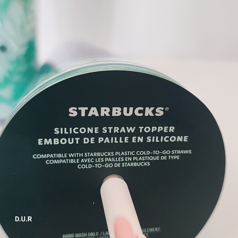 Starbucks Holiday 2022 Enchanted Forrest Venti Tumbler Fox Straw Topper 24oz NEW - Picture 5 of 6